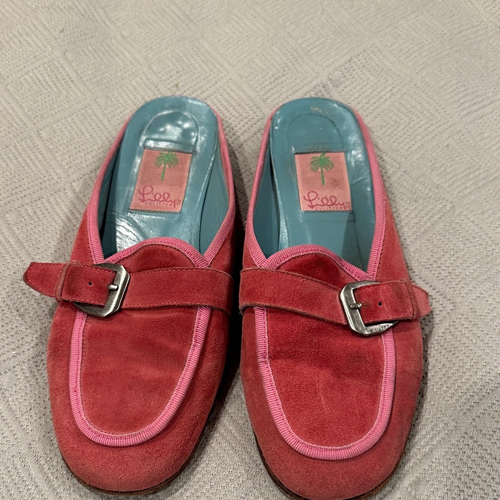 Lilly Pulitzer Pink suede Women's Shoes 7.5